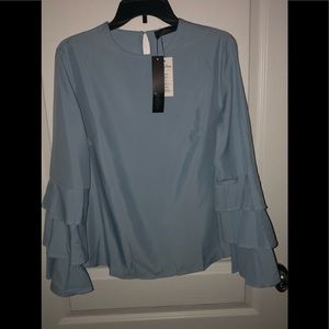 Stylish ruffled sleeve blouse